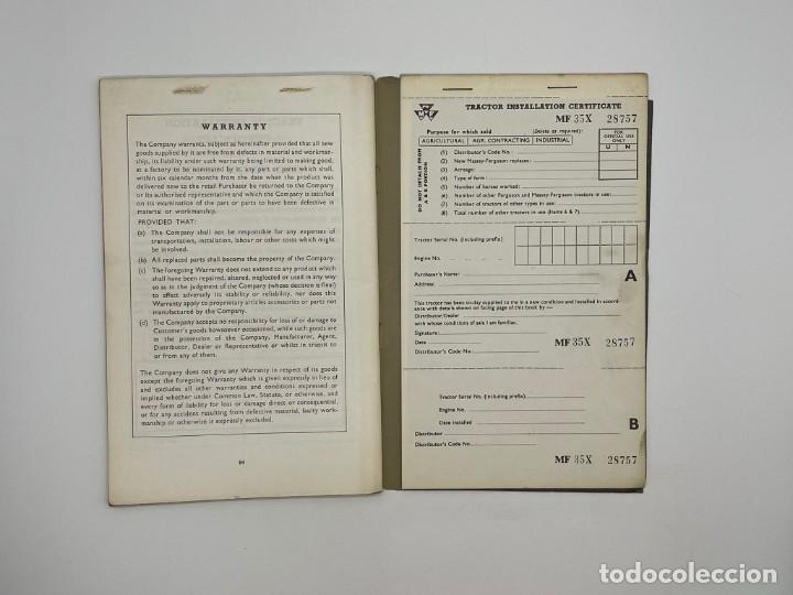 Antigüedades: MASEEY FERGUSON TRACTOR 35 X OPERATOR INSTRUCTION BOOK - Foto 4 - 288059903
