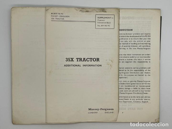 Antigüedades: MASEEY FERGUSON TRACTOR 35 X OPERATOR INSTRUCTION BOOK - Foto 5 - 288059903