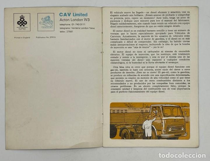 Antigüedades: LIBRO MANTENGALO LIMPIO CAV LIMITED DIAGNOSTICO DE FALLAS - Foto 2 - 288068658