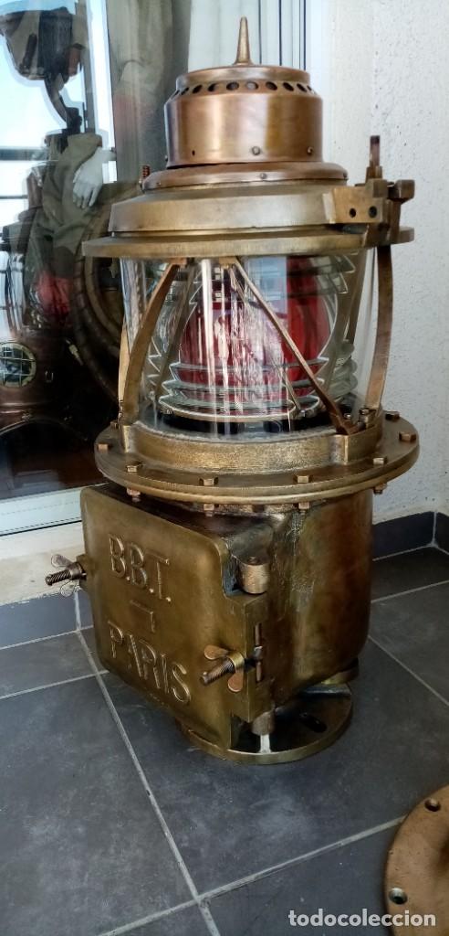 Antig&uuml;edades: faro baliza franc&eacute;s data 1900 - Foto 12