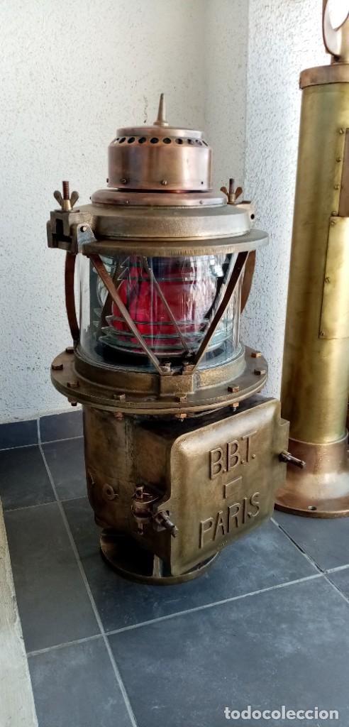 Antig&uuml;edades: faro baliza franc&eacute;s data 1900 - Foto 14