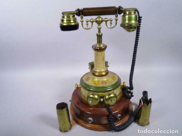 Antigüedades: IMPRESIONANTE ENORME MUSEO 40 cm RARO TELEFONO NAUTICO CON ESCRIBANIA CAJON TINTEROS POLIVALENTE - Foto 1 - 289921193