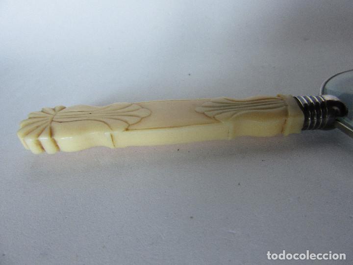 Antig&uuml;edades: LUPA DE AUMENTO CON MANGO DE RESINA SIMIL HUESO - Foto 7