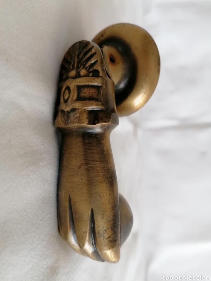 Antig&uuml;edades: Antigua Aldaba Bronce. - Foto 8