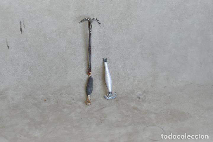 Antig&uuml;edades: APAREJOS DE PESCA DE 20 Y 10 CM DE LARGO - Foto 3