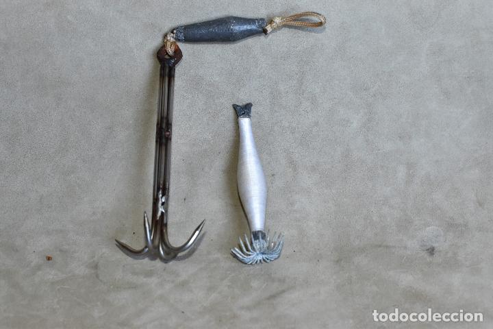 Antig&uuml;edades: APAREJOS DE PESCA DE 20 Y 10 CM DE LARGO - Foto 1