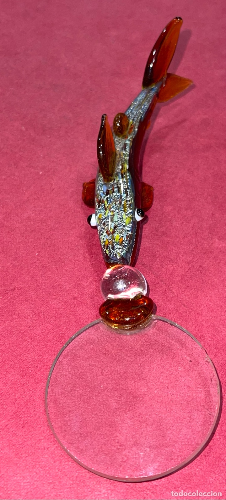 Antigüedades: Magnífica lupa de colección con mango en cristal de Murano. - Foto 2 - 291466133