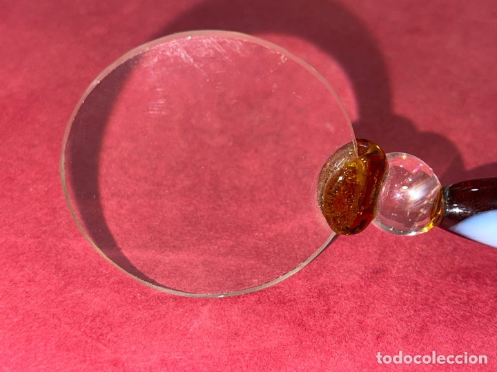 Antigüedades: Magnífica lupa de colección con mango en cristal de Murano. - Foto 10 - 291466133