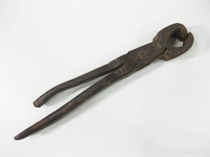 Antig&uuml;edades: ANTIGUAS TENAZA R&Uacute;STICAS DE HIERRO DE 23 CMS DE LARGO - Foto 2