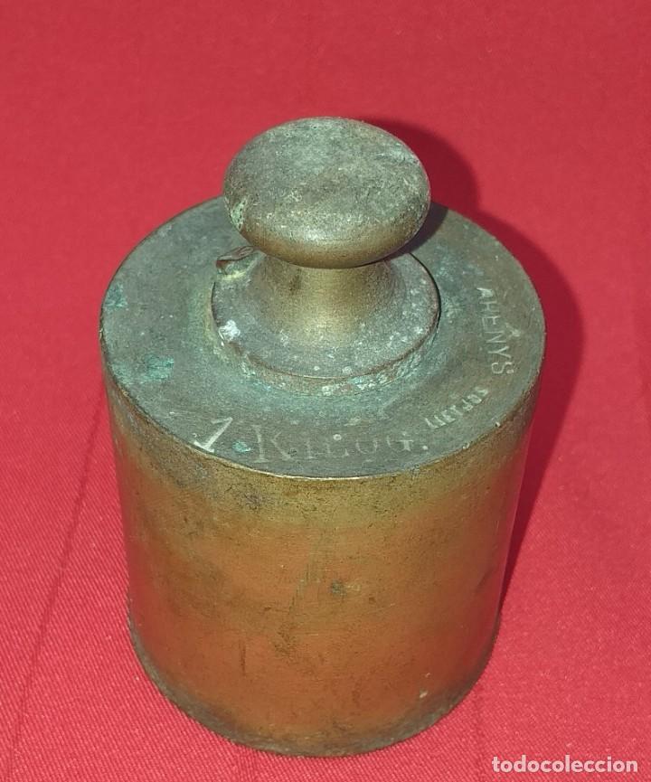Antig&uuml;edades: PESA DE BRONCE 1 KILO - ARENYS LLETJOS - Foto 2