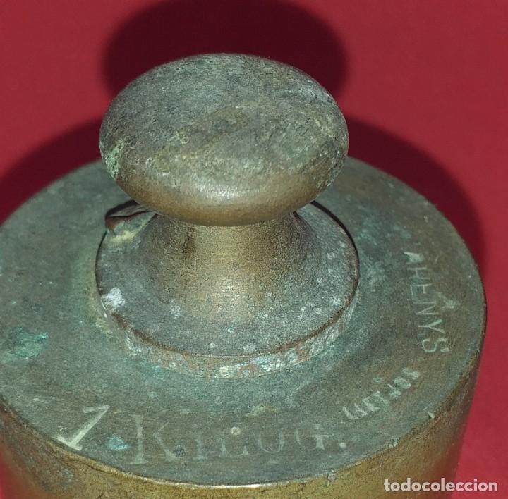 Antig&uuml;edades: PESA DE BRONCE 1 KILO - ARENYS LLETJOS - Foto 3