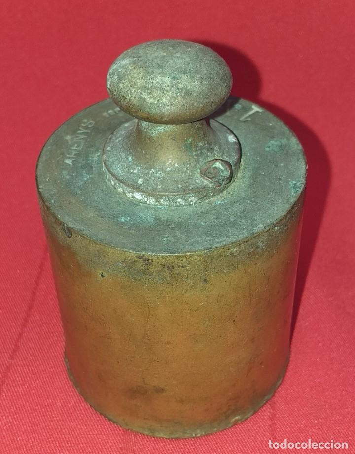 Antig&uuml;edades: PESA DE BRONCE 1 KILO - ARENYS LLETJOS - Foto 6
