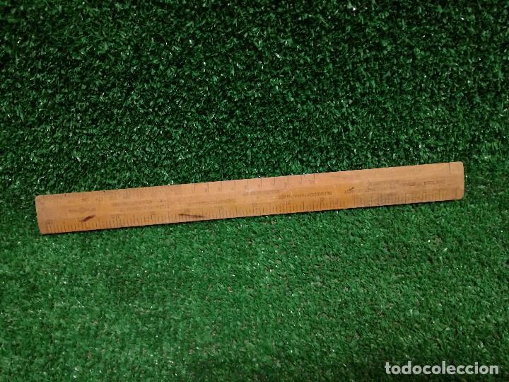 Antig&uuml;edades: ANTIGUA REGLA DE MADERA 31cm - MARCA HELIX - HERRAMIENTA - Foto 3