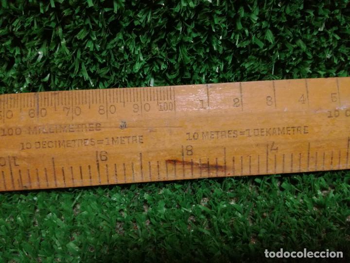 Antig&uuml;edades: ANTIGUA REGLA DE MADERA 31cm - MARCA HELIX - HERRAMIENTA - Foto 5