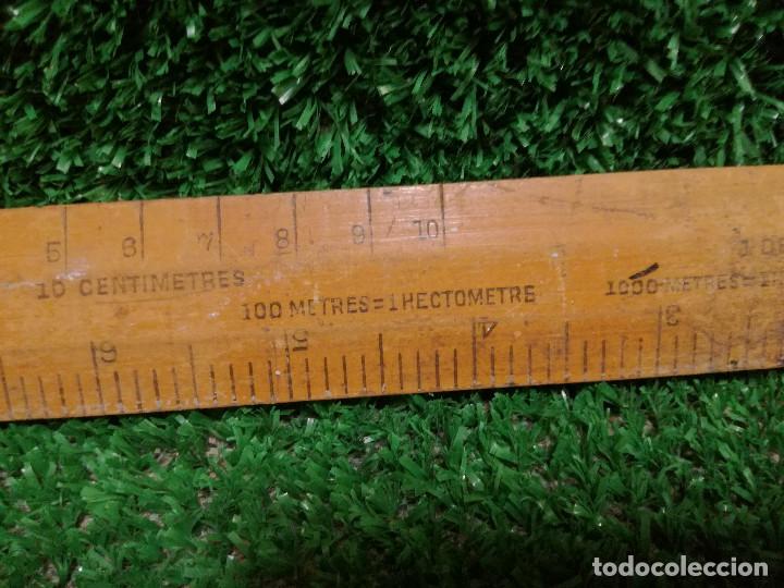 Antig&uuml;edades: ANTIGUA REGLA DE MADERA 31cm - MARCA HELIX - HERRAMIENTA - Foto 6
