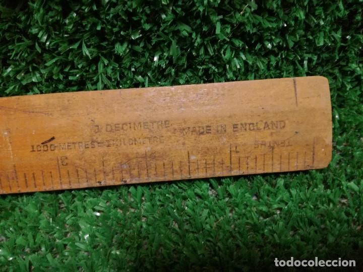 Antig&uuml;edades: ANTIGUA REGLA DE MADERA 31cm - MARCA HELIX - HERRAMIENTA - Foto 7