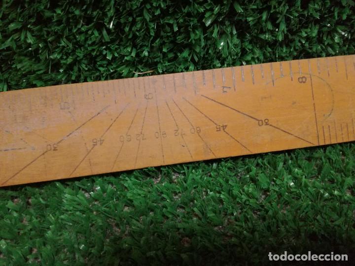 Antig&uuml;edades: ANTIGUA REGLA DE MADERA 31cm - MARCA HELIX - HERRAMIENTA - Foto 10