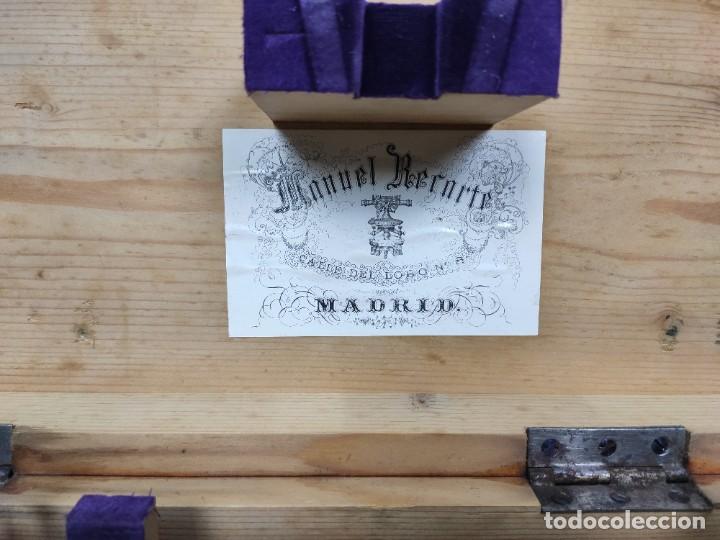 Antig&uuml;edades: Alidada- plancheta de recarte en bronce y madera, hacia 1900. - Foto 12