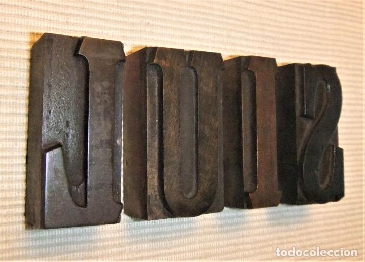 Antig&uuml;edades: LUIS CON LETRAS ANTIGUAS DE IMPRENTA TIPOGRAF&Iacute;A - Foto 2