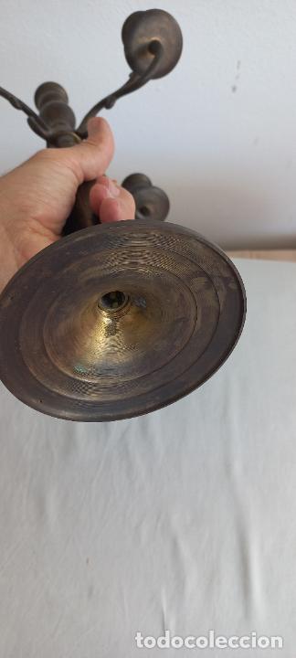 Antig&uuml;edades: ANTIGUO CANDELABRO DE 4 BRAZOS, DE BRONCE - Foto 7