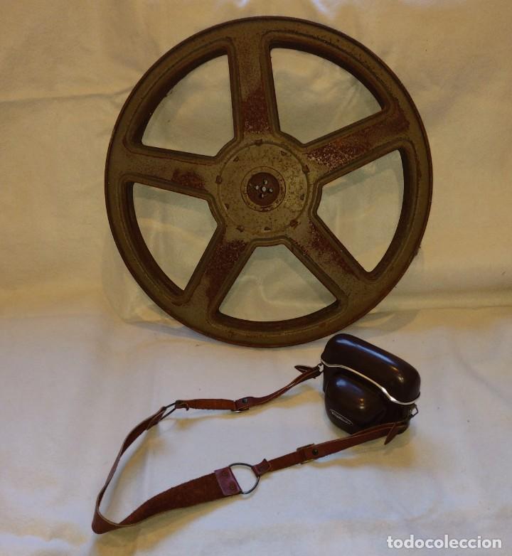 Antig&uuml;edades: Carrete de pel&iacute;cula antiguo 52cm di&aacute;metro - Foto 2