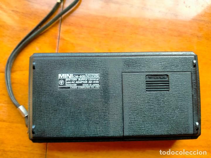 Antig&uuml;edades: Calculadora Casio mini cm-602 con funda original. Funcionando. - Foto 4