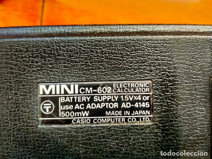 Antig&uuml;edades: Calculadora Casio mini cm-602 con funda original. Funcionando. - Foto 5