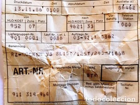 Antig&uuml;edades: TELAR SULZER - RECAMBIO 911 314 697 - Foto 6