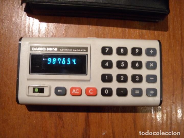 Antig&uuml;edades: CALCULADORA CASIO MINI BLANCA CON FUNDA FUNCIONANDO - Foto 3