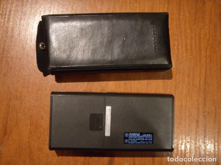 Antig&uuml;edades: CALCULADORA CASIO MINI BLANCA CON FUNDA FUNCIONANDO - Foto 4