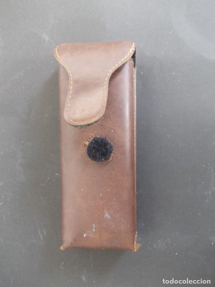 Antig&uuml;edades: Funda de cuero para gafas Marr&oacute;n - Foto 1
