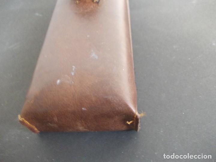 Antig&uuml;edades: Funda de cuero para gafas Marr&oacute;n - Foto 5