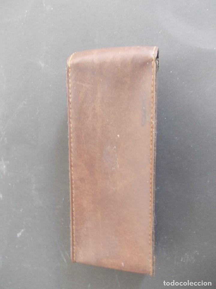 Antig&uuml;edades: Funda de cuero para gafas Marr&oacute;n - Foto 7