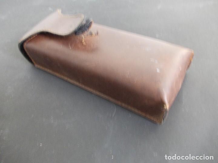 Antig&uuml;edades: Funda de cuero para gafas Marr&oacute;n - Foto 10