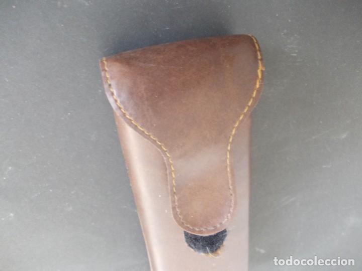 Antig&uuml;edades: Funda de cuero para gafas Marr&oacute;n - Foto 12