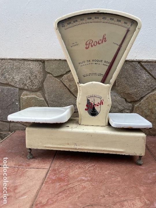 Antig&uuml;edades: B&aacute;scula antigua de comercio Roch - Foto 7