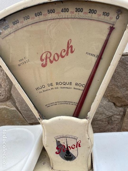 Antig&uuml;edades: B&aacute;scula antigua de comercio Roch - Foto 8