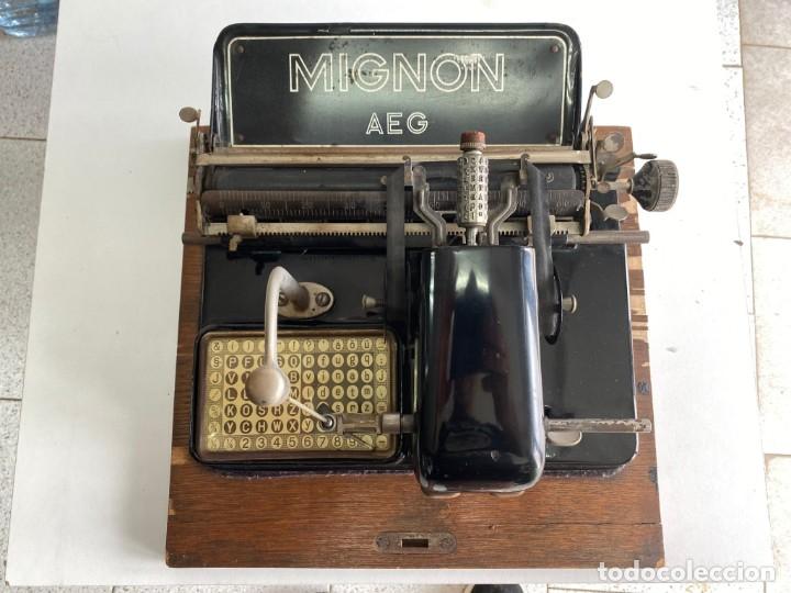 MAQUINA DE ESCRIBIR MIGNON ”AEG” (Antigüedades - Técnicas - Máquinas de Escribir Antiguas - Mignon)