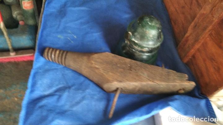 Antig&uuml;edades: jicara-aislante verde con madera - Foto 5