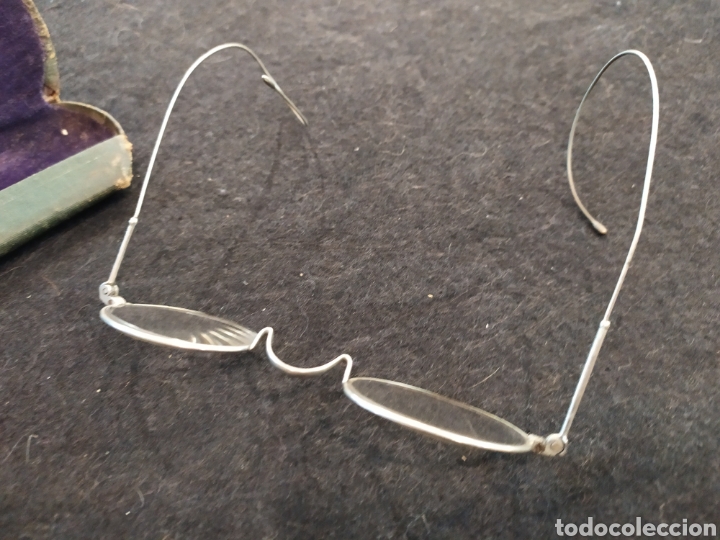 Antig&uuml;edades: Antiguas gafas Quevedo, impertinente. Con funda - Foto 4