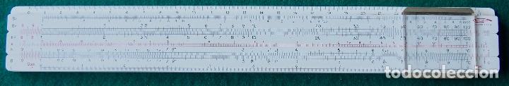 Antig&uuml;edades: Regla de c&aacute;lculo Graphoplex 620d Rietz con estuche Slide Rule - Foto 1