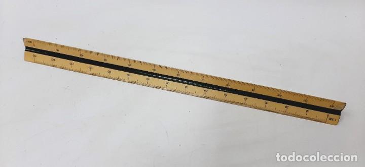 Antig&uuml;edades: Regla de escala triangular de dibujo del ingeniero - Foto 3