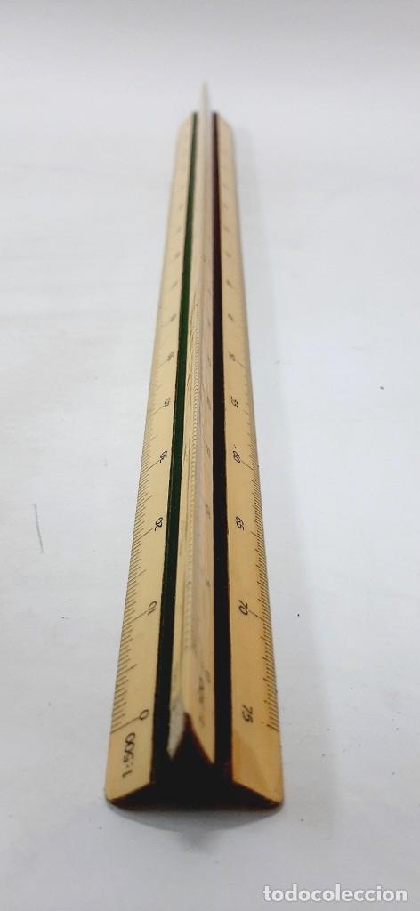 Antig&uuml;edades: Regla de escala triangular de dibujo del ingeniero - Foto 4