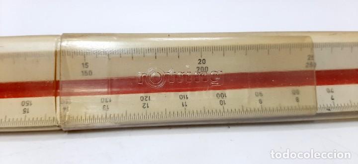 Antig&uuml;edades: Regla de escala triangular de dibujo del ingeniero Rotring - Foto 1