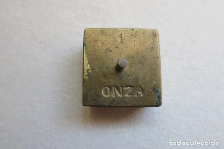 PONDERAL MONETARIO DE 1 ONZA (Antigüedades - Técnicas - Medidas de Peso - Ponderales Antiguos)