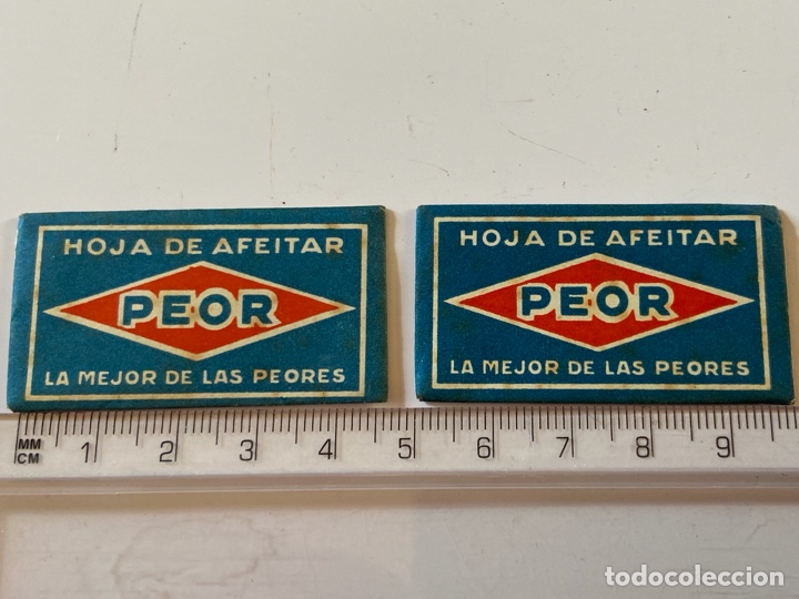 Antig&uuml;edades: C-8. 2 hojillas de afeitar Peor. - Foto 1