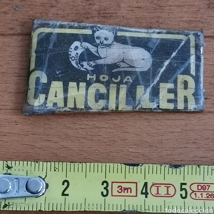 Antig&uuml;edades: Hoja de afeitar Canciller, envuelta en celo. - Foto 2