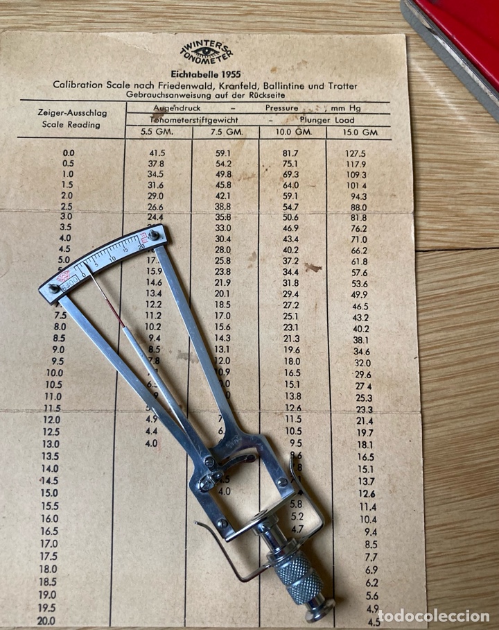 Antig&uuml;edades: Tonometro SCHIOETZ improved, 50s - Foto 7