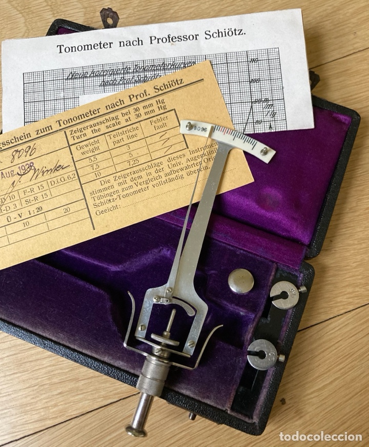 Antig&uuml;edades: Tonometro PROFESOR SCHIOETZ&rsquo;S , 30s - Foto 8