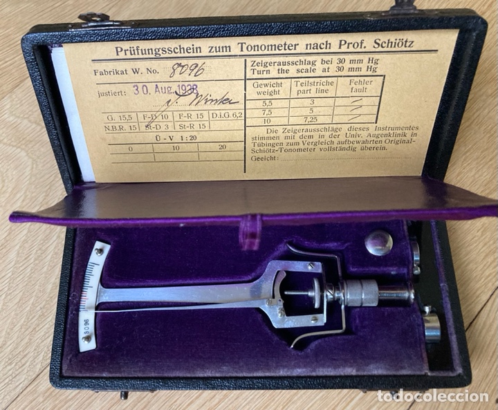 Antig&uuml;edades: Tonometro PROFESOR SCHIOETZ&rsquo;S , 30s - Foto 1